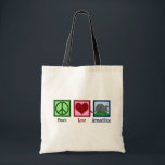 Peace Love Armadillos Tote Bag<br><div class="desc">A cute armadillo lover gift for a school with a funny animal mascot. Peace Love Armadillos.</div>