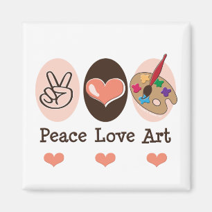 Peace Love Art Magnet