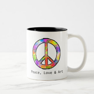 Peace, Love & Art Mug