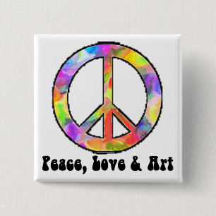 Peace, Love & Art Pin