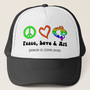 Peace, Love & Art Signs Hat