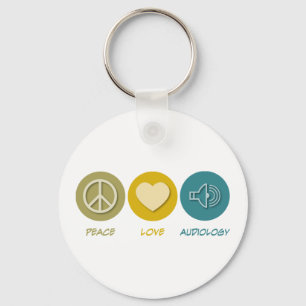 Peace Love Audiology Key Ring