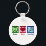Peace Love Auditing Key Ring<br><div class="desc">Peace Love Auditing. A cool auditor gift for someone who audits for a business or company.</div>