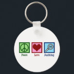 Peace Love Auditing Key Ring<br><div class="desc">Peace Love Auditing. A cool auditor gift for someone who audits for a business or company.</div>