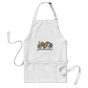 Peace, Love, Aussie, Australian Shepherd Dog, Pets Standard Apron