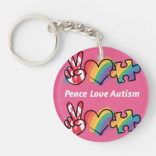 Peace.Love.Autism  Key Ring