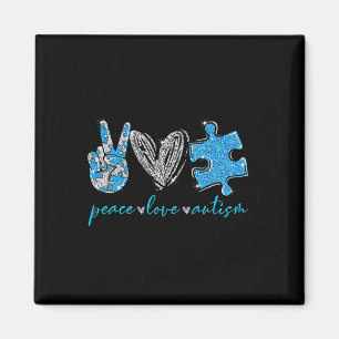 Peace Love Autism Magnet
