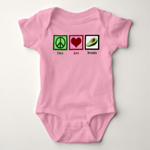 Peace Love Avocados Baby Bodysuit