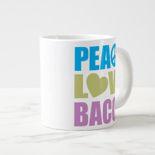 Peace Love Bacon Large Coffee Mug