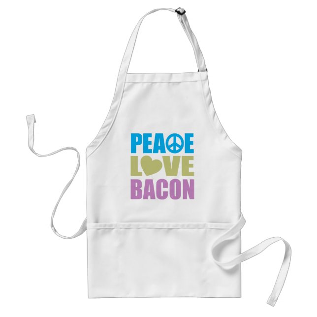 Peace Love Bacon Standard Apron (Front)