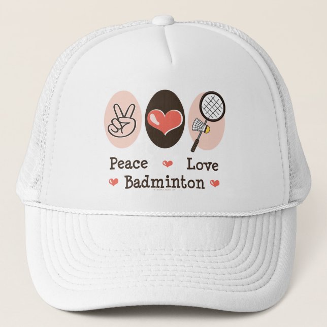 Peace Love Badminton Hat (Front)