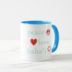 Peace Love Bahai Mug