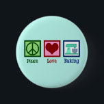 Peace Love Baking Cute Bakery Teal Stand Mixer 6 Cm Round Badge<br><div class="desc">Peace Love Baking. A cute baker gift for someone who owns a bakery shop and loves pretty baked goods.</div>