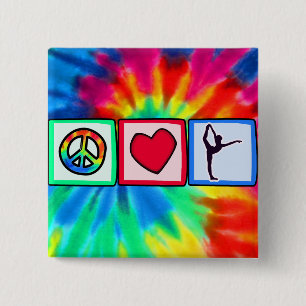 Peace, Love, Ballet 15 Cm Square Badge