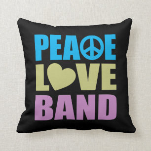 Peace Love Band Cushion