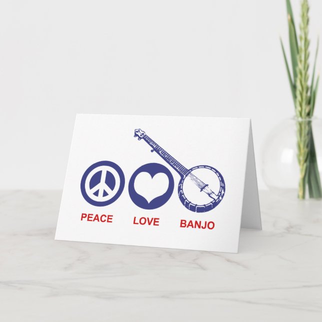 Peace Love Banjo Card (Front)