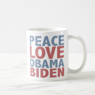 Peace Love Barack Obama Joe Biden Coffee Mug