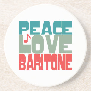 Peace Love Baritone Coaster