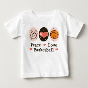 Peace Love Basketball Infant Long Sleeve T-shirt