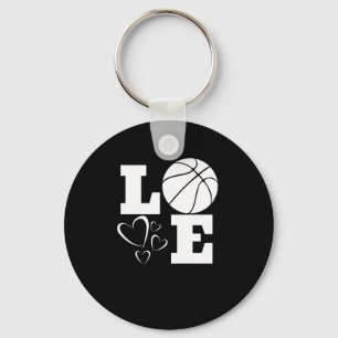 Peace Love Basketball Key Ring