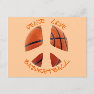 Peace Love Basketball Postcard