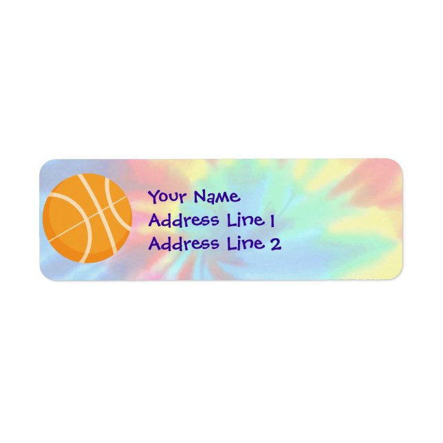 Peace, Love, Basketball Return Address Label (Front)