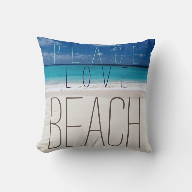 Peace Love Beach Cushion (Front)