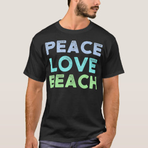 Peace Love Beach Distressed T-Shirt