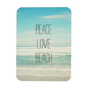 Peace Love Beach Magnet