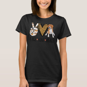 Peace Love Beagle Dog Mum Mama Animal  Rescue Cute T-Shirt