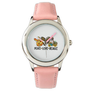 Peace Love Beagle Pumpkin Thanksgiving Watch