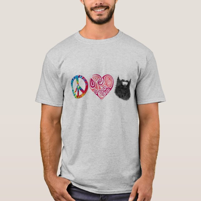 Peace Love Beards T-Shirt (Front)