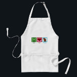 Peace Love Beavers Standard Apron<br><div class="desc">A peace sign,  heart,  and a cute beaver on a pretty Peace Love Beavers gift.</div>