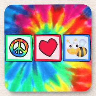Peace, Love, Bees Coaster