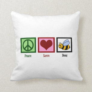 Peace Love Bees Cushion