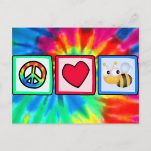 Peace, Love, Bees Postcard