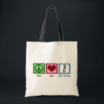 Peace Love Belly Dancing Tote Bag<br><div class="desc">A peace sign,  heart,  and a belly dancer.</div>
