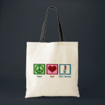 Peace Love Belly Dancing Tote Bag<br><div class="desc">A peace sign,  heart,  and a belly dancer.</div>