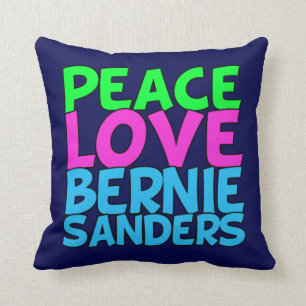Peace Love Bernie Sanders Cushion