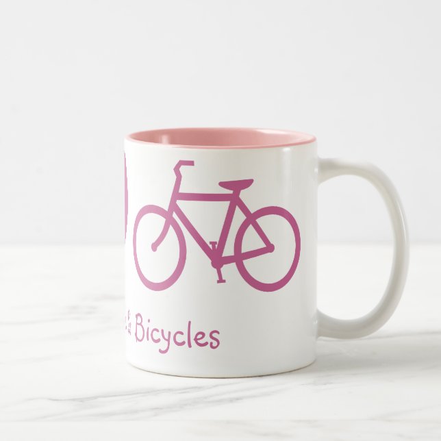 Peace, Love & Bicycles Mug (Right)