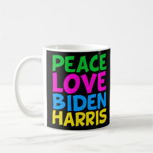 Peace Love Biden Harris 2024 Election Coffee Mug