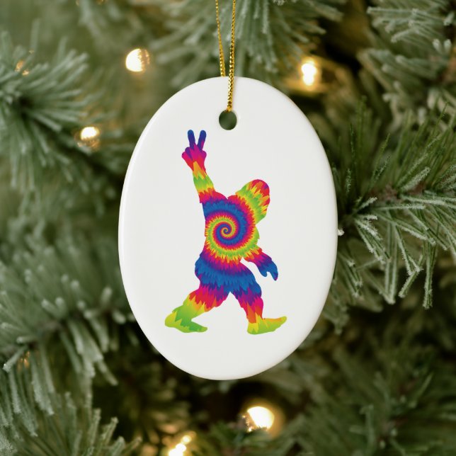 Peace Love Bigfoot - Bigfoot Lovers  Ceramic Ornament (Tree)