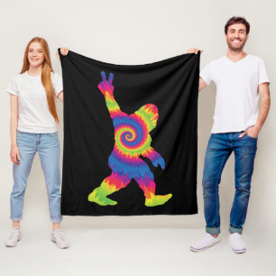Peace Love Bigfoot - Bigfoot Lovers Fleece Blanket