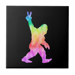 Peace Love Bigfoot      Ceramic Tile