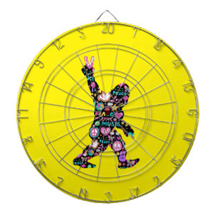 Peace Love Bigfoot Hippie Funny Bigfoot Lover      Dartboard