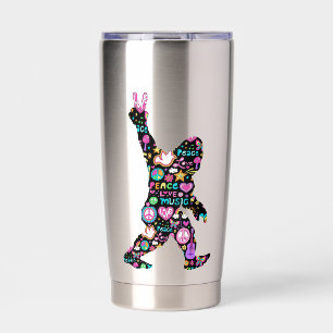 Peace Love Bigfoot Hippie Funny Bigfoot Lover      Insulated Tumbler