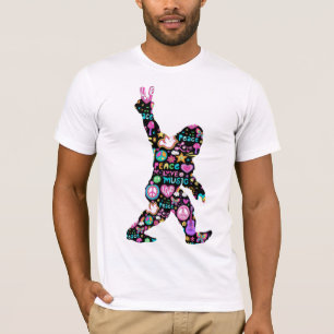 Peace Love Bigfoot Hippie Funny Bigfoot Lover T-Shirt