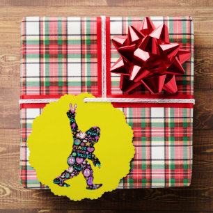 Peace Love Bigfoot Hippie Funny Bigfoot Lover      Tree Decoration Card