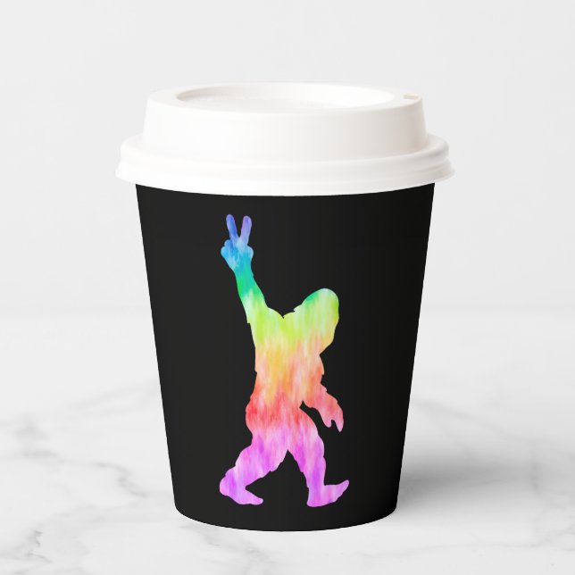 Peace Love Bigfoot   Paper Cups (Front)