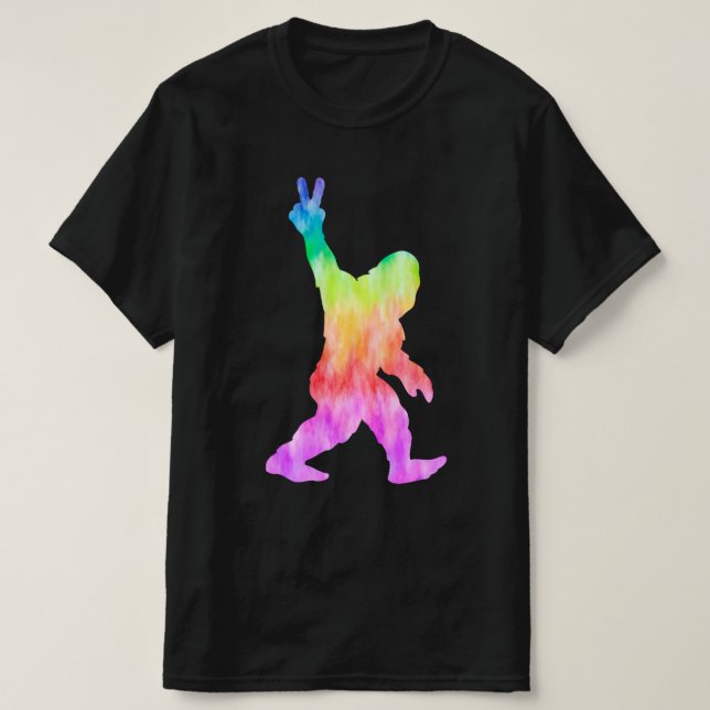 Peace Love Bigfoot  T-Shirt (Design Front)